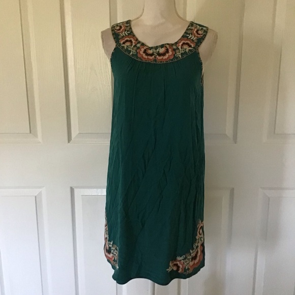 Green Blue Teardrop Dress THML